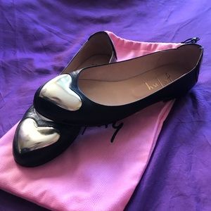 French Sole Suess Leather Flats